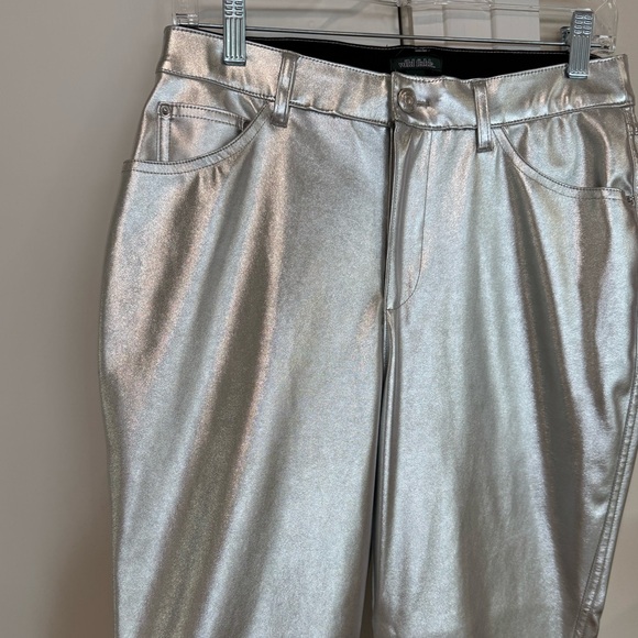 NWOT shiny silver “jeans” - Picture 2 of 4